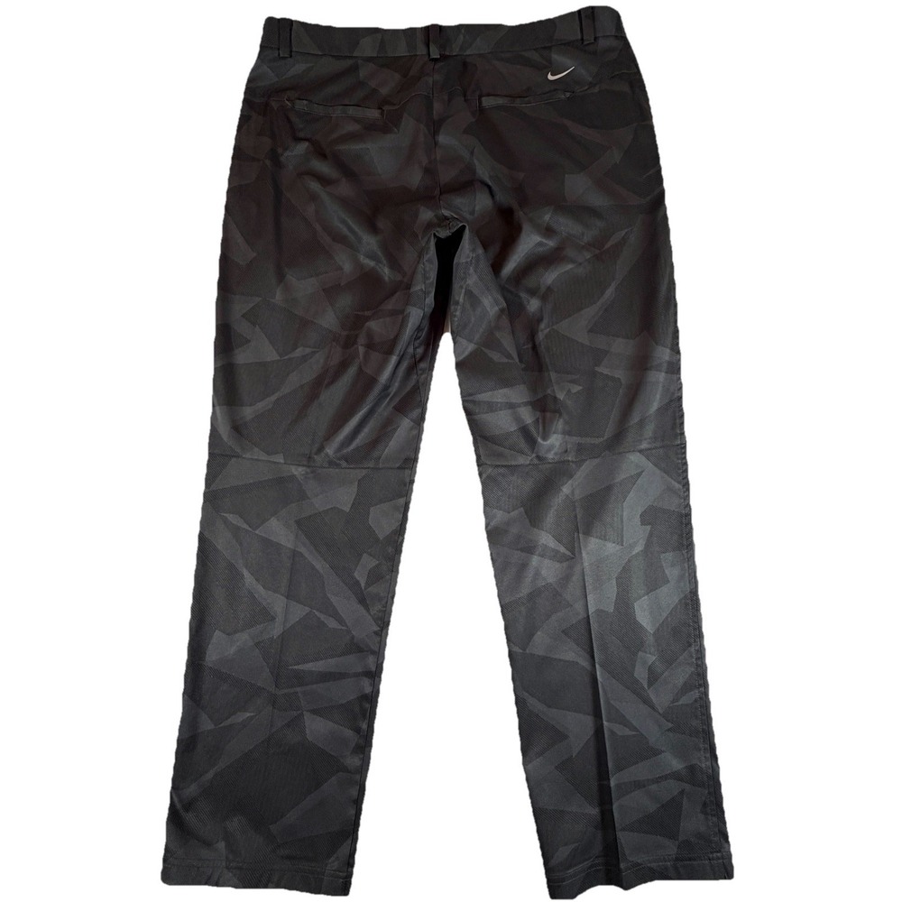 Nike Golf Pants Mens 38x32 Gray Camo Stretch Khakis Sport Flat Front Performance - Picture 4 of 5